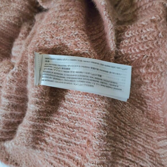 Abercrombie and Fitch Ribbed Cropped Pink V-neck Sweater Cardigan Size S - Picture 5 of 5